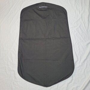 Ermenegildo Zegna Garment Bag Suit Black Logo Spell Out Empty Full Zip 42.5 x 25